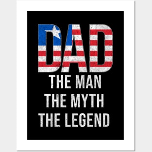 Liberian Dad The Man The Myth The Legend - Gift for Liberian Dad With Roots From Liberian Posters and Art